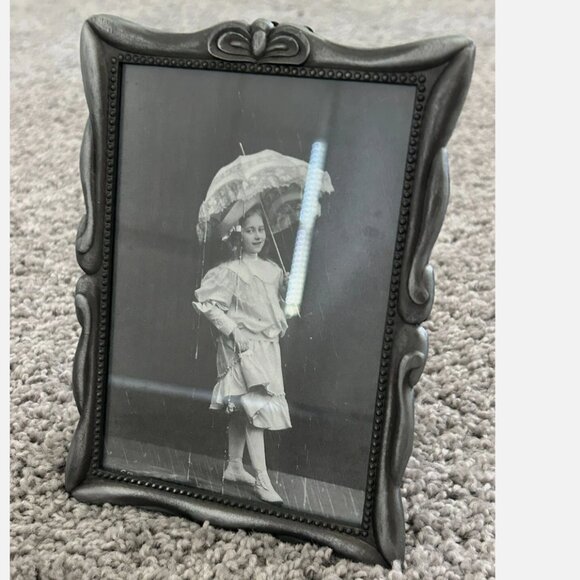 Vintage NOS 1989 Semo Pewter Photo Frame 5 x 7" Made in Korea w/Box - Picture 1 of 8